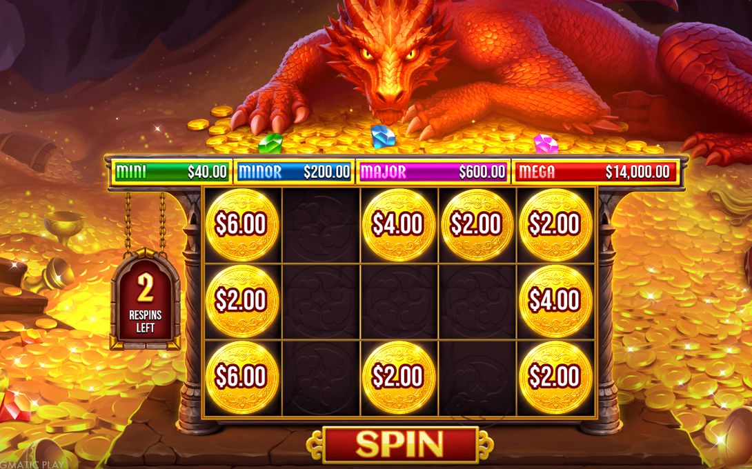 Respin Bonus screen showing the respin counter and grid