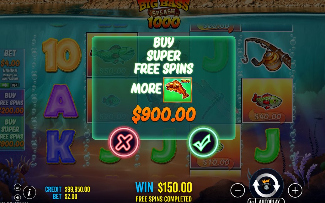 Ante Bet sidebar toggle in the base game screen