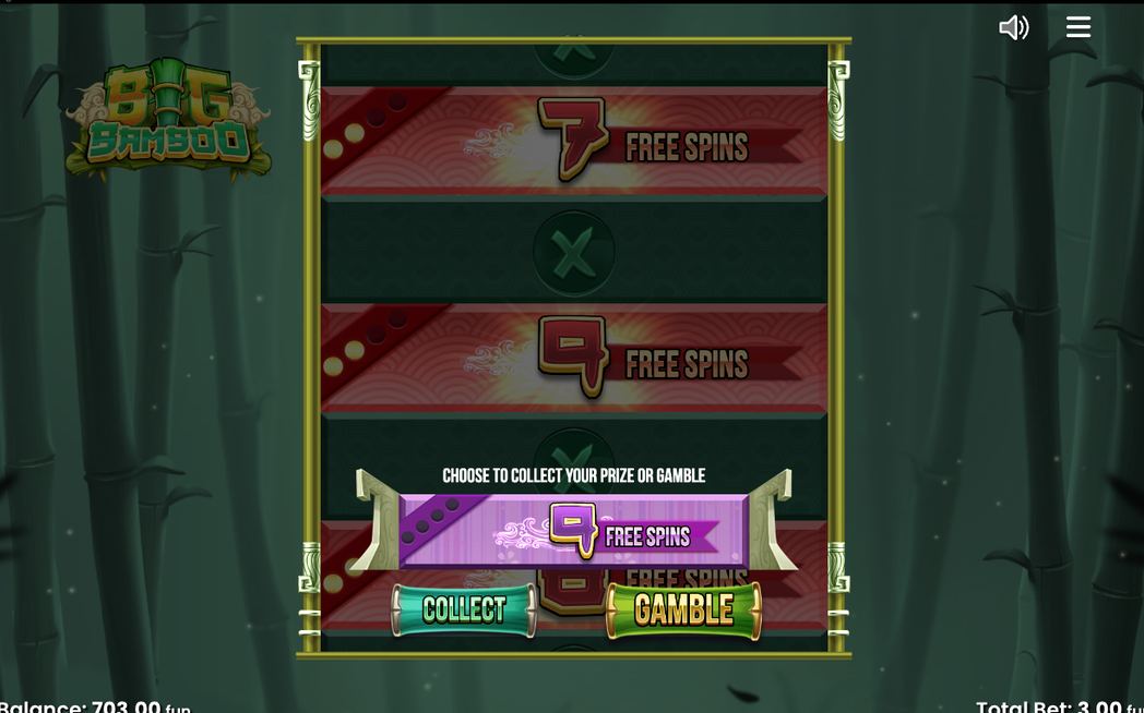 Golden Bamboo respin with Instant Prize and Collector symbols