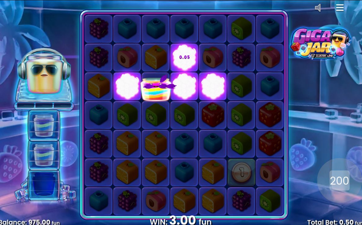Giga Jar 2x2 wild acting as four 1x1 wilds